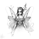 fairy abstract tattoo design idea