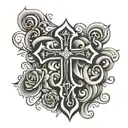 simple cross with 2010 in it its say tattoo design idea