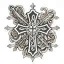 simple cross with 2010 in it its say tattoo design idea