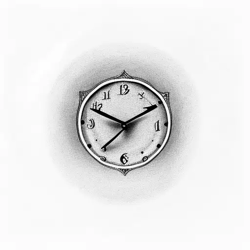 Clock and Bread tattoo design idea