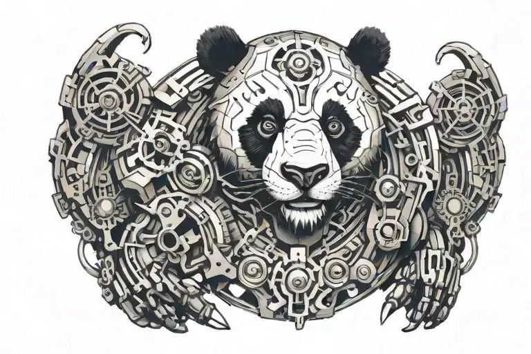 panda tattoo design idea