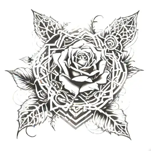 an open book growing a rose tattoo design idea