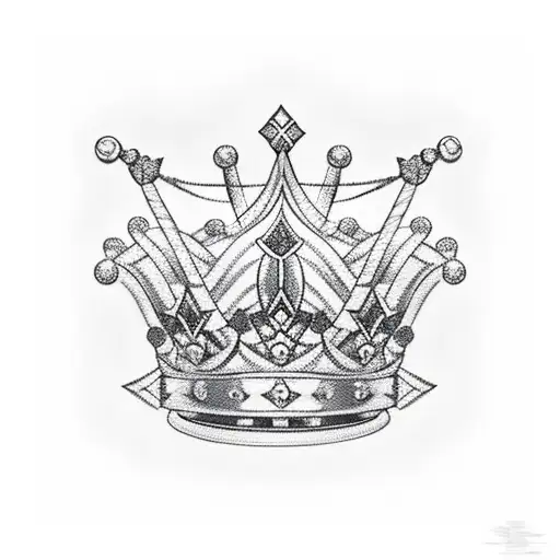 King's Crown with syn stripes tattoo design idea