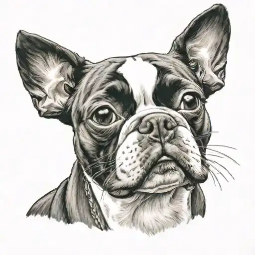 Boston terrier tattoo design idea