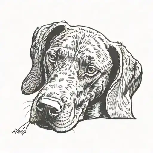 vizsla dog tattoo design idea
