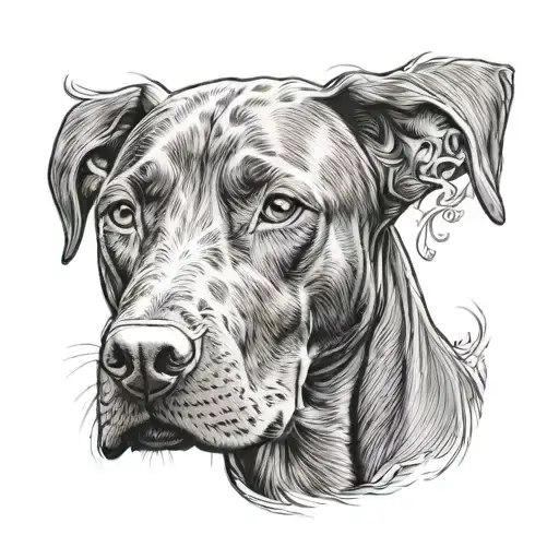 vizsla dog tattoo design idea