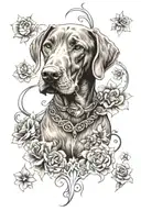 vizsla dog tattoo design idea