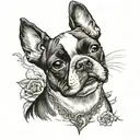 Boston terrier tattoo design idea