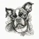 Boston terrier tattoo design idea