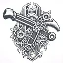 pipe  wrench tattoo design idea