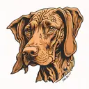 vizsla dog tattoo design idea