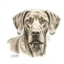 vizsla dog tattoo design idea