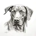 vizsla dog tattoo design idea