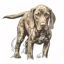 vizsla dog tattoo design idea