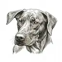 vizsla dog tattoo design idea