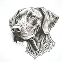 vizsla dog tattoo design idea