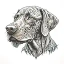 vizsla dog tattoo design idea