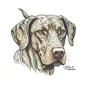 vizsla dog tattoo design idea