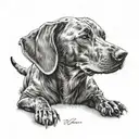 vizsla dog tattoo design idea