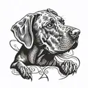 vizsla dog tattoo design idea