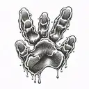 Vizsla dog paw print tattoo design idea
