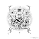 eldritch astral horror  tattoo design idea