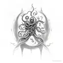 eldritch astral horror  tattoo design idea