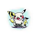 a pikachu which contains two sides cutest and Villain side. tattoo design idea
