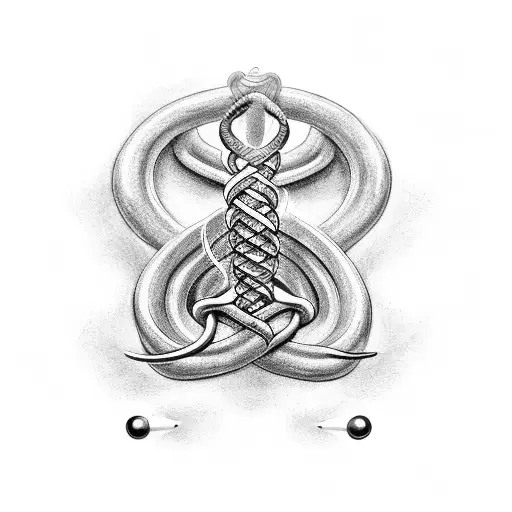 A caduceus of aesculapius intertwined with a stethoscope tattoo design idea