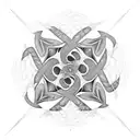 Fractal patterns intertwined with mathematical equations tattoo design idea