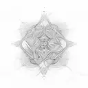 Fractal patterns intertwined with mathematical equations tattoo design idea