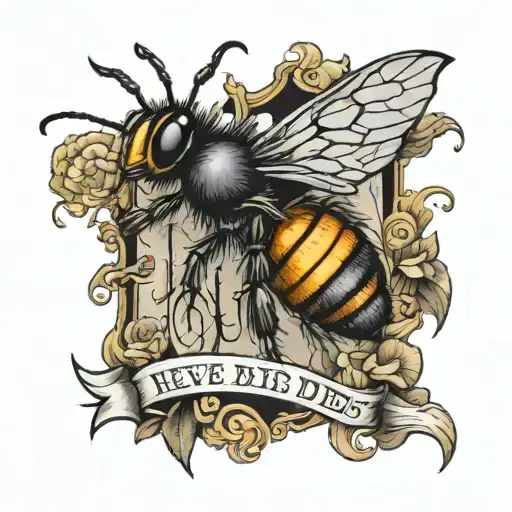 bad hive never dies tattoo design idea