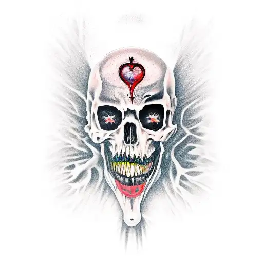 gothic dark evil tattoo design idea