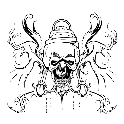 gothic dark evil tattoo design idea