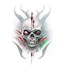 gothic dark evil tattoo design idea