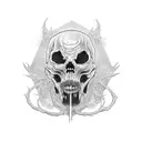 gothic dark evil scary menacing  tattoo design idea