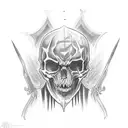 gothic dark evil scary menacing  tattoo design idea