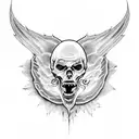 gothic dark evil scary menacing  tattoo design idea