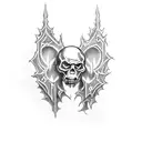 gothic dark evil scary menacing  tattoo design idea