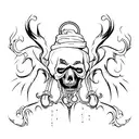 gothic dark evil tattoo design idea