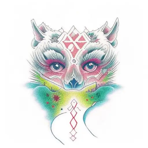 dos almas gemelas hombre y mujer conectados por el hilo rojo del destino pero dándose la espalda porque se perdieron los tattoo design idea