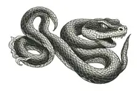 snake wrapped around collar bone  tattoo design idea