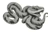 snake wrapped around collar bone  tattoo design idea