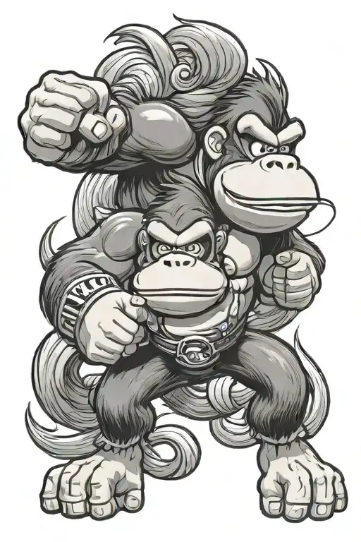 donkey kong tattoo design idea