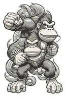 donkey kong tattoo design idea