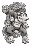 donkey kong tattoo design idea