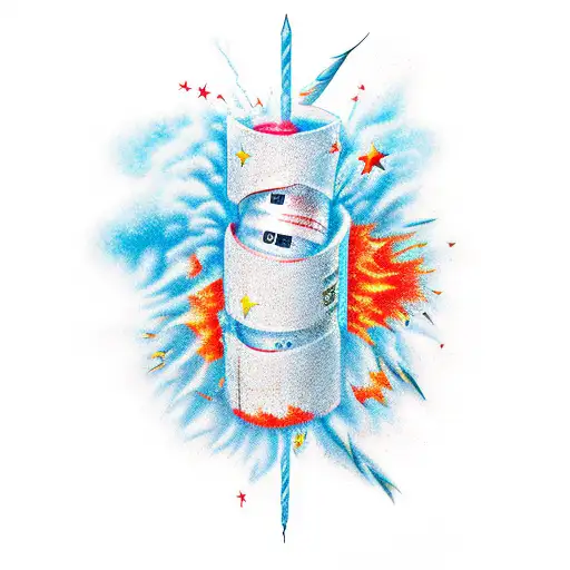 Fancy Firecracker  tattoo design idea