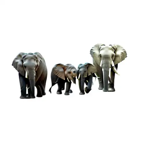 a family of elephants tattoo design idea