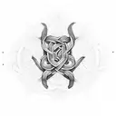 Intricate BDSM knotwork design tattoo design idea