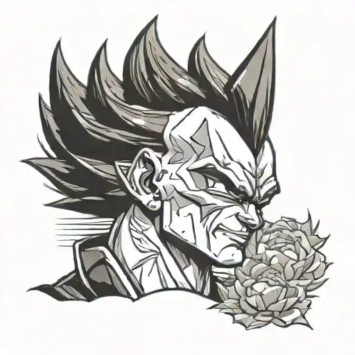 Vegeta tattoo design idea